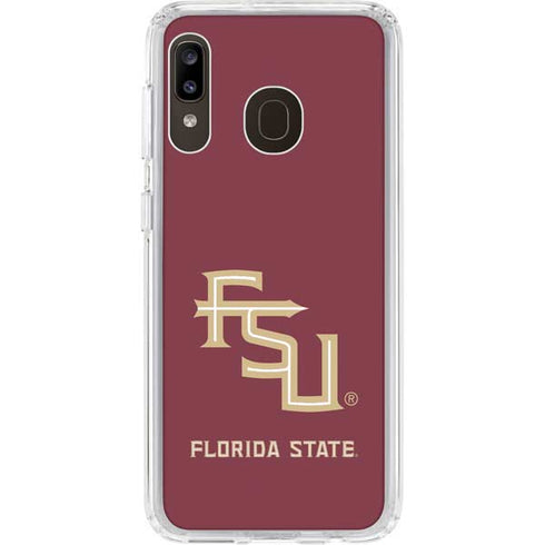 FSU Seminoles Maroon Galaxy A20 Clear Case