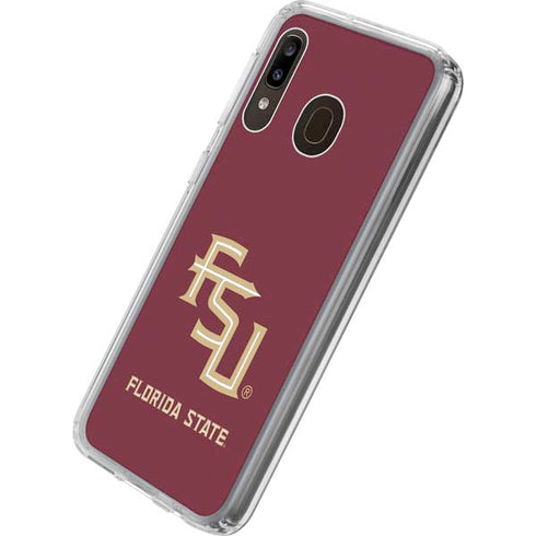 FSU Seminoles Maroon Galaxy A20 Clear Case