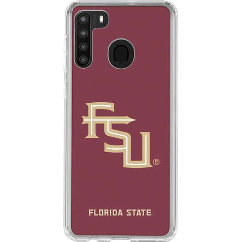 Florida State FSU Seminoles Maroon Galaxy A21 Clear Case