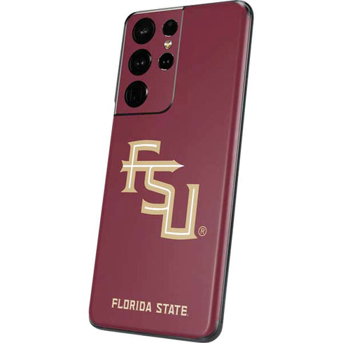 Florida State FSU Seminoles Maroon Galaxy S21 Ultra 5G Skin
