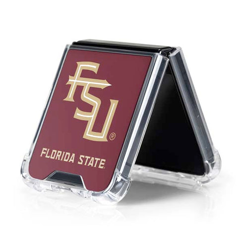 Florida State FSU Seminoles Maroon Galaxy Z Flip5 5G Clear Case