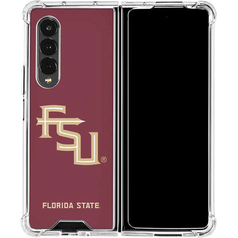 Florida State FSU Seminoles Maroon Galaxy Z Fold4 5G Clear Case