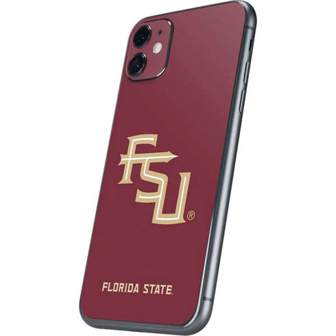FSU Seminoles Maroon iPhone 11 Skin