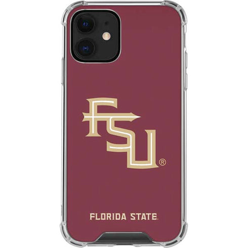 Florida State FSU Seminoles Maroon iPhone 12 Clear Case