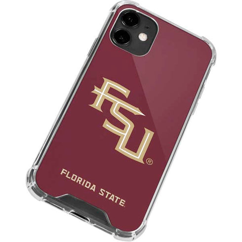 Florida State FSU Seminoles Maroon iPhone 12 Clear Case