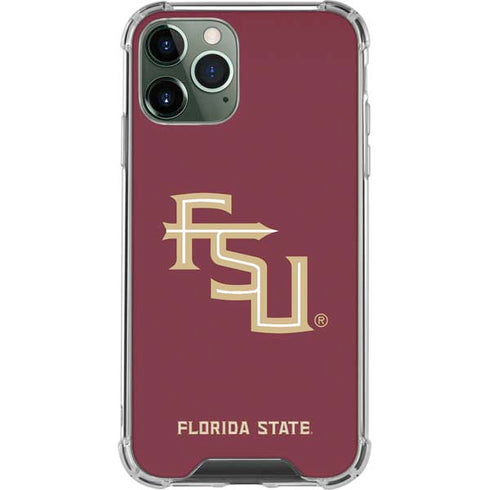 Florida State FSU Seminoles Maroon iPhone 12 Pro Clear Case