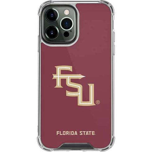 Florida State FSU Seminoles Maroon iPhone 13 Pro Max Clear Case