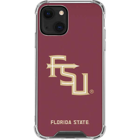 Florida State FSU Seminoles Maroon iPhone 14 Clear Case