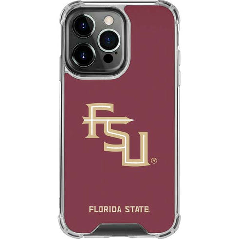Florida State FSU Seminoles Maroon iPhone 15 Pro Clear Case