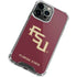 Florida State FSU Seminoles Maroon iPhone 15 Pro Clear Case