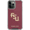 Florida State FSU Seminoles Maroon iPhone 14 Pro Max Clear Case