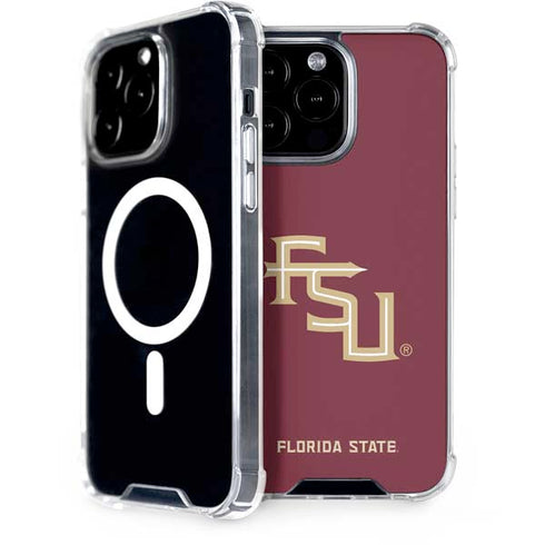Florida State FSU Seminoles Maroon iPhone 15 Pro Max MagSafe Case