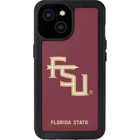 Florida State FSU Seminoles Maroon iPhone 15 Waterproof Case