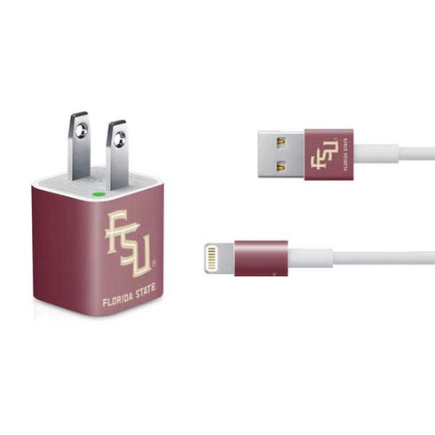 FSU Seminoles Maroon iPhone Charger (5W USB) Skin