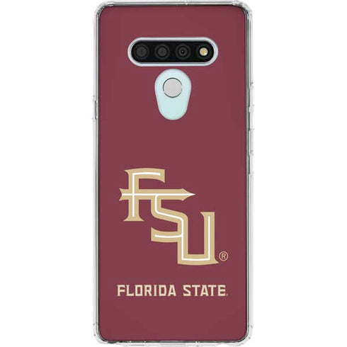 Florida State FSU Seminoles Maroon LG Stylo 6 Clear Case