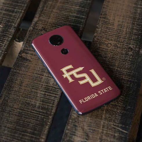 FSU Seminoles Maroon Moto E5 Plus Skin