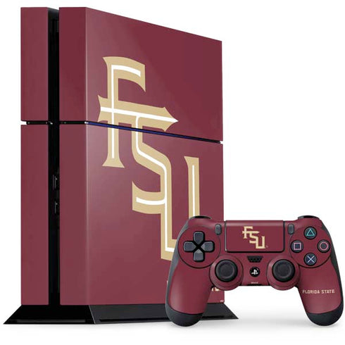 FSU Seminoles Maroon PS4 Console and Controller Bundle Skin