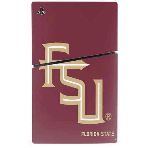 Florida State FSU Seminoles Maroon PS5 Slim Disk Console Skin