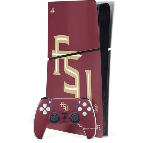 Florida State FSU Seminoles Maroon PS5 Slim Digital Edition Console Skin