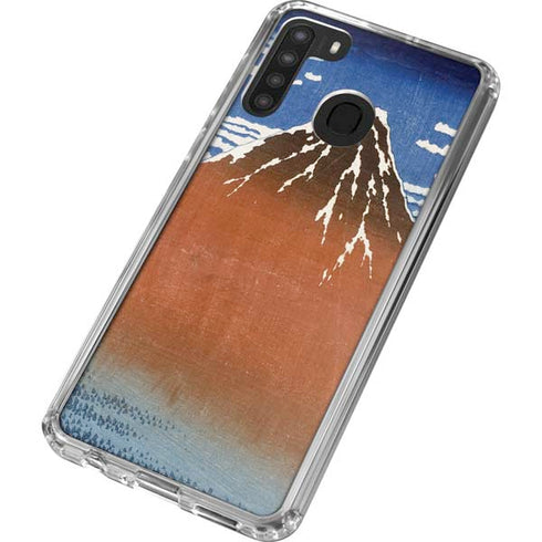 Hokusai Fuji Mountains in clear Weather Galaxy A21 Clear Case