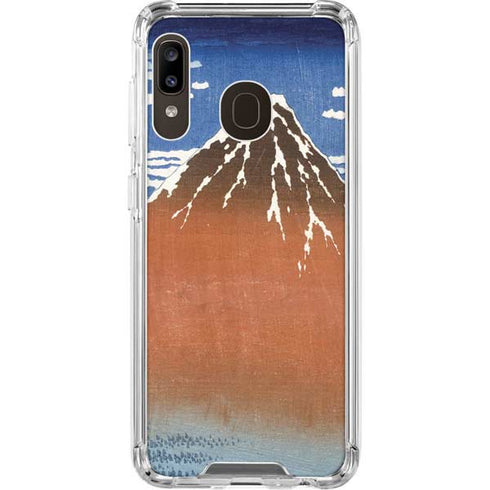 Hokusai Fuji Mountains in clear Weather Galaxy A30 Clear Case