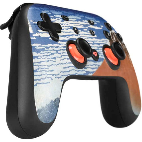 Hokusai Fuji Mountains in clear Weather Google Stadia Controller Skin