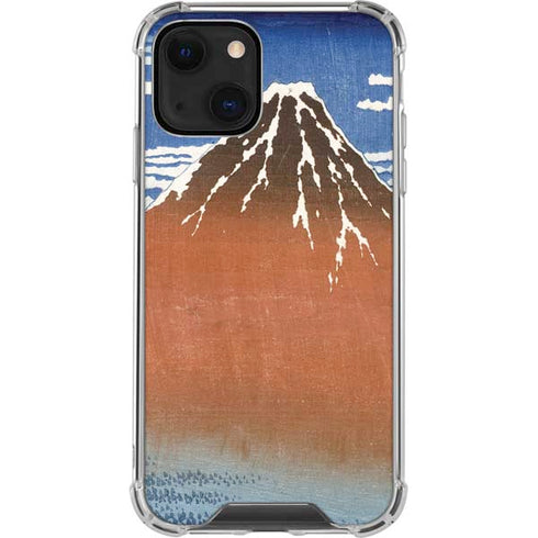 Hokusai Fuji Mountains in clear Weather iPhone 14 Clear Case