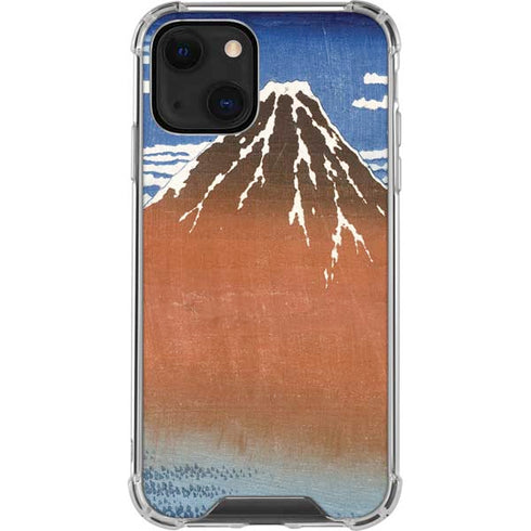 Hokusai Fuji Mountains in clear Weather iPhone 15 Plus Clear Case