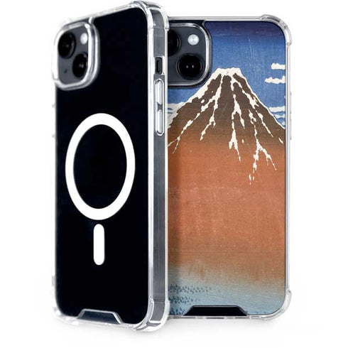 Hokusai Fuji Mountains in clear Weather iPhone 15 Plus MagSafe Case
