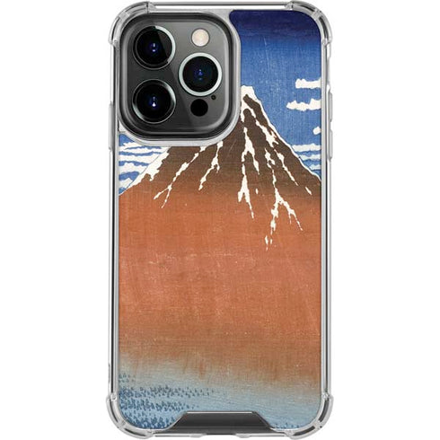 Hokusai Fuji Mountains in clear Weather iPhone 14 Pro Clear Case