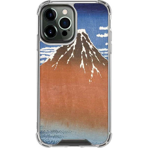 Hokusai Fuji Mountains in clear Weather iPhone 14 Pro Max Clear Case