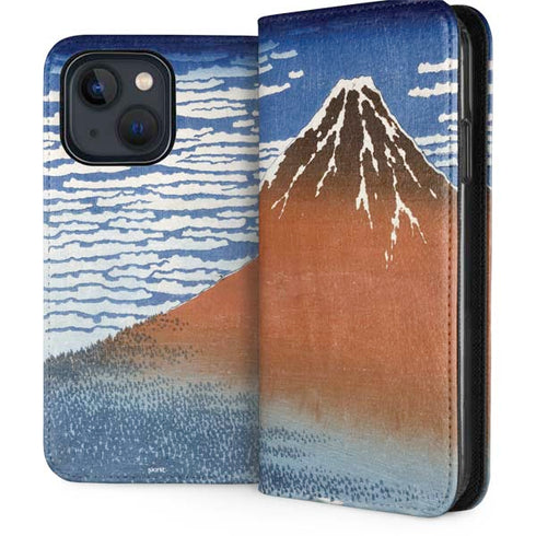 Hokusai Fuji Mountains in clear Weather iPhone 15 Folio Case