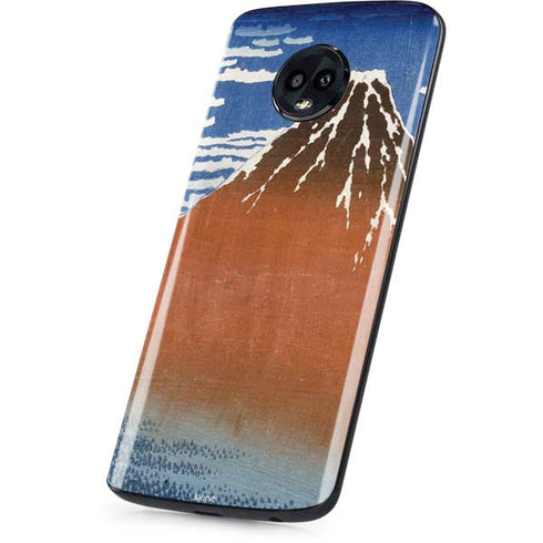 Hokusai Fuji Mountains in clear Weather Moto G6 Skin