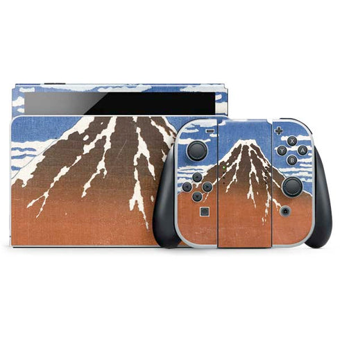 Hokusai Fuji Mountains in clear Weather Nintendo Switch OLED (2021) Skin