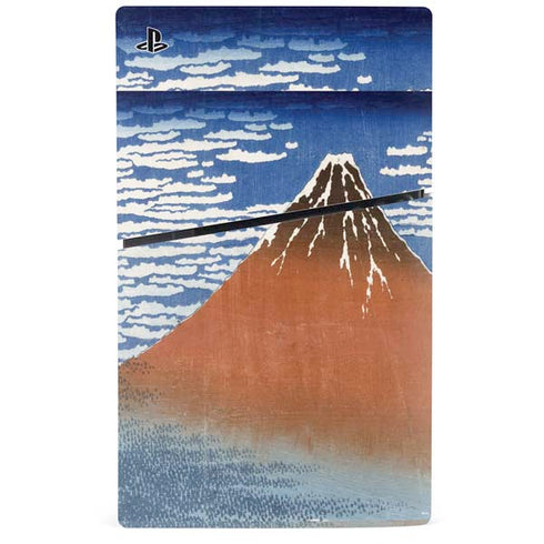 Hokusai Fuji Mountains in clear Weather PS5 Slim Digital Edition Console Skin