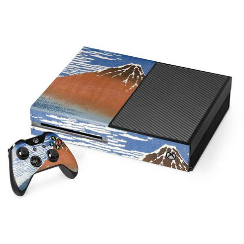 Hokusai Fuji Mountains in clear Weather Xbox One Console and Controller Bundle Skin