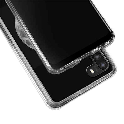 Full Moon Space Galaxy A21 Clear Case