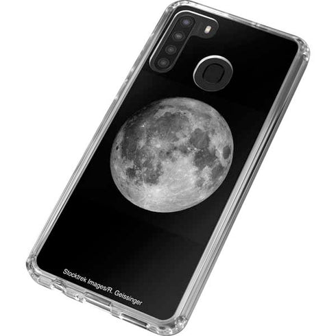 Full Moon Space Galaxy A21 Clear Case