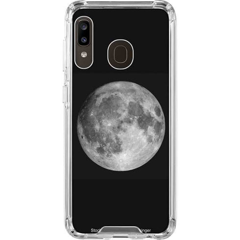 Full Moon Space Galaxy A30 Clear Case