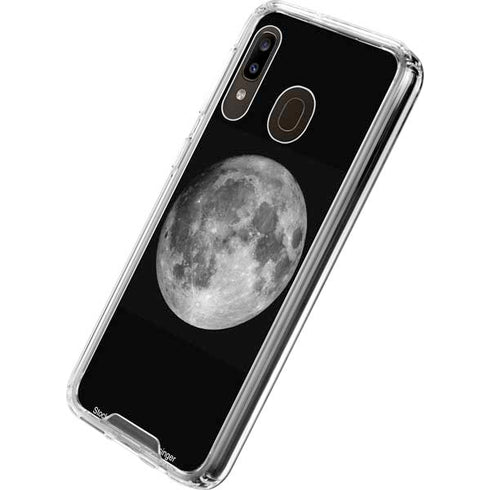 Full Moon Space Galaxy A30 Clear Case