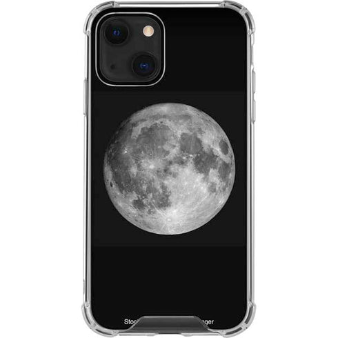 Full Moon Space iPhone 14 Plus Clear Case