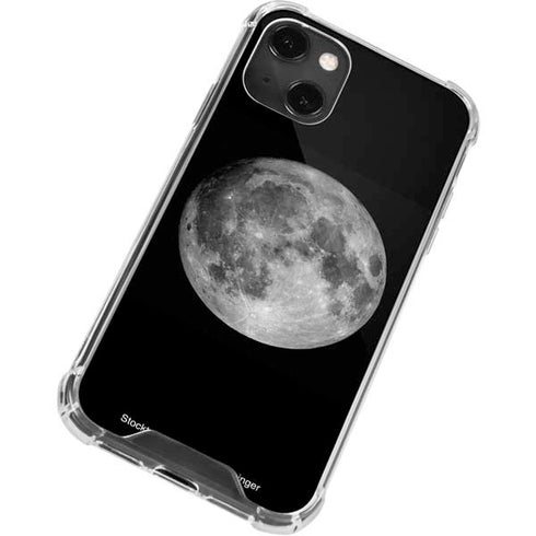 Full Moon Space iPhone 14 Plus Clear Case