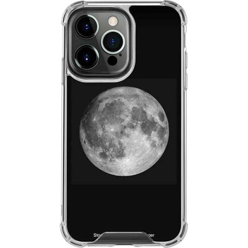 Full Moon Space iPhone 15 Pro Clear Case