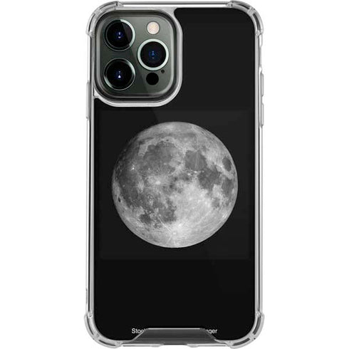 Full Moon Space iPhone 14 Pro Max Clear Case