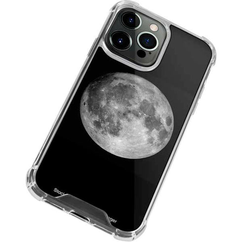 Full Moon Space iPhone 15 Pro Max Clear Case