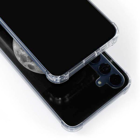 Full Moon Space Galaxy S24 Clear Case
