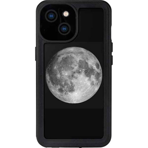 Full Moon Space iPhone 15 Waterproof Case