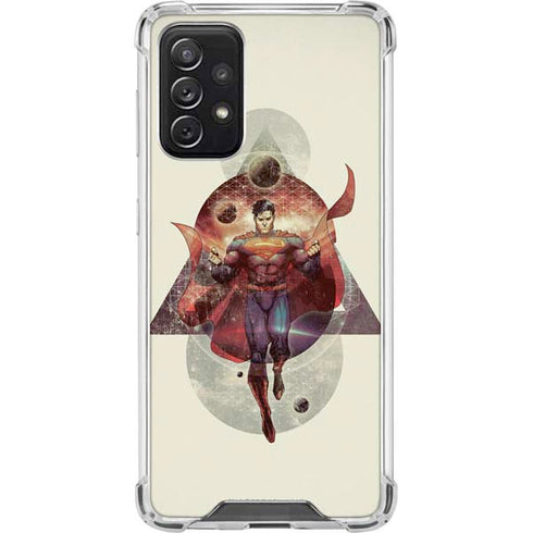 DC Comics Superman Galaxy Flying Galaxy A72 5G Clear Case