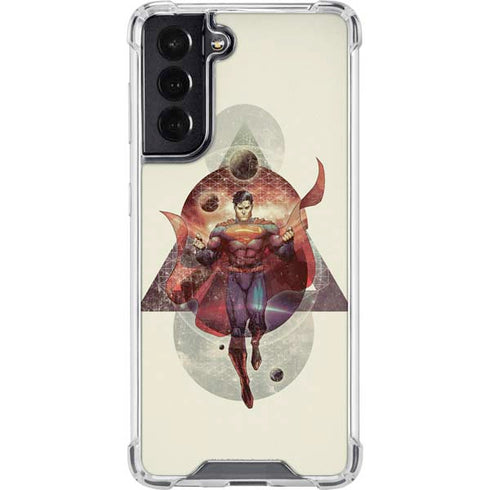 DC Comics Superman Galaxy Flying Galaxy S22 Clear Case