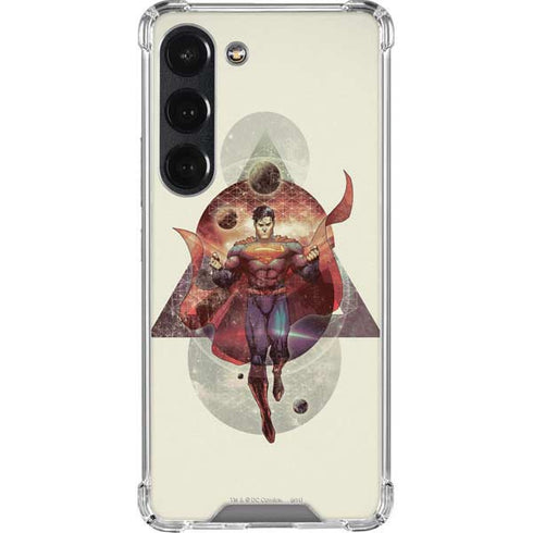 DC Comics Superman Galaxy Flying Galaxy S23 Clear Case